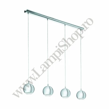 Pendul Eglo CONESSA, dulie GU10-LED, contine becul, IP20, baza din otel crom, abajur plastic transparent | Eglo-95912