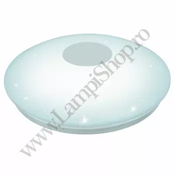 Plafoniera Eglo VOLTAGO 2, LED integrat inclus, IP20, baza din otel alb, abajur plastic cu efect cristal alb | Eglo-95973