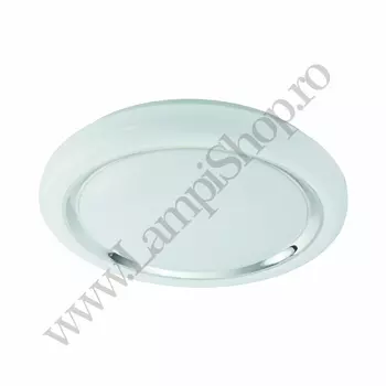 Plafoniera Eglo CAPASSO, LED integrat inclus, IP20, baza din otel alb, abajur plastic alb-crom | Eglo-96024