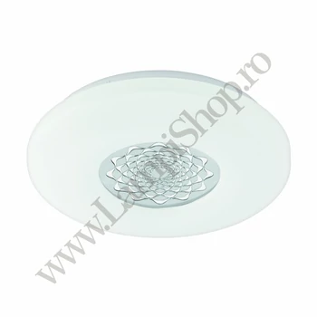 Plafoniera Eglo CAPASSO 1, LED integrat inclus, IP20, baza din otel alb, abajur plastic alb-crom | Eglo-96025