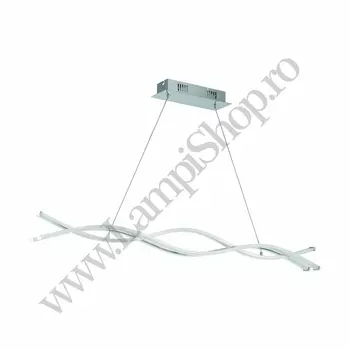 Pendul Eglo LASANA 2, LED integrat inclus, IP20, baza din aluminiu-otel crom, abajur plastic alb | Eglo-96102
