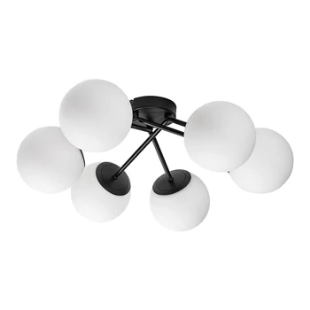 Plafoniera Rabalux MEDUZA metal, sticla, negru, alb, E14 - 71294