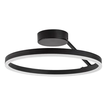 Plafoniera Rabalux ISAURE metal, acril, negru, alb, LED, 24W, 1600lm, 3000K-4000K-6500K - 71302