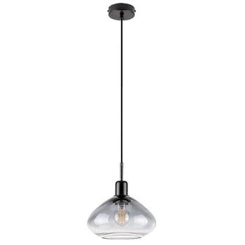 Pendul Rabalux DVORA metal, sticla, negru, transparent, E27 - Rabalux-72021