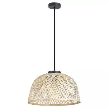 Pendul Rabalux RATTAN metal, rattan, negru, lemn, E27 - Rabalux-72025