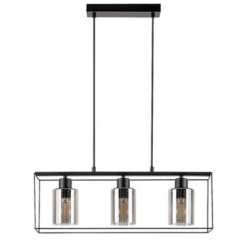 Pendul Rabalux CHADWICK metal, sticla, negru, transparent, E27 - Rabalux-72033