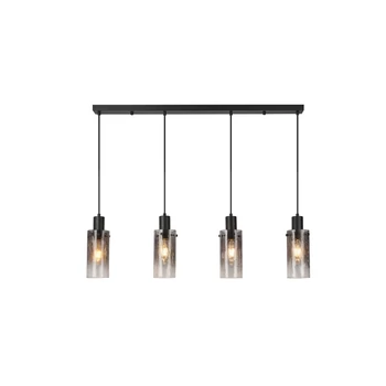 Pendul Rabalux FUMEA metal, sticla, negru, fumuriu, E27 - 72039