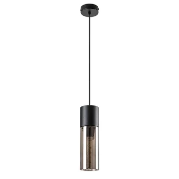 Pendul Rabalux RONNO metal, sticla, negru, transparent, E27 - Rabalux-72051