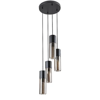 Pendul Rabalux RONNO metal, sticla, negru, transparent, E27 - Rabalux-72054