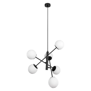 Pendul Rabalux MEDUZA metal, sticla, negru, alb, E14 - 72194