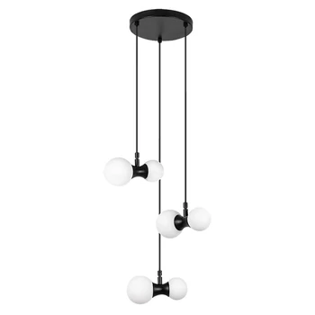 Pendul Rabalux LITION metal, sticla, negru, alb, G9 - 72300