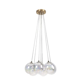 Pendul Rabalux ROSEHIP metal, sticla, sampanie, transparent, G9 - 72304