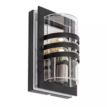 Aplica de perete exterioara Rabalux Orlova metal, plastic, negru, transparent, E27, IP44 - 7244