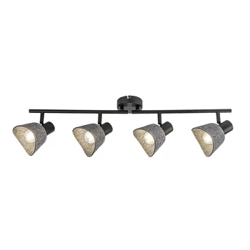 Spot Rabalux FARELIA metal, fetru, negru, gri, E14 - 73008