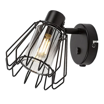 Spot Rabalux EMERENCIA metal, sticla, negru, fumuriu, E14 - 73067