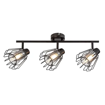 Spot Rabalux EMERENCIA metal, sticla, negru, fumuriu, E14 - 73069