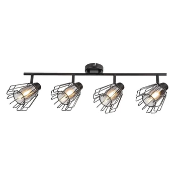 Spot Rabalux EMERENCIA metal, sticla, negru, fumuriu, E14 - 73070