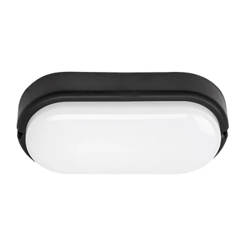 Aplica de perete exterioara Rabalux Hort plastic, negru, alb, LED, 4000K, 15W, 1100lm, IP54 - 7409