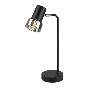 Veioza Rabalux HATICE metal, sticla, negru, fumuriu, E14 - 74278
