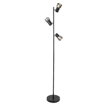 Lampadar Rabalux HATICE metal, sticla, negru, fumuriu, E14 - 74279