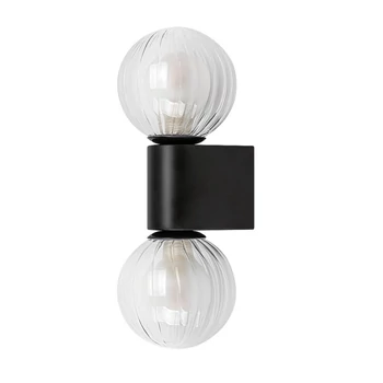 Aplica de perete pentru baie Rabalux COLZAR metal, sticla, negru, transparent, G9, IP44 - 75022
