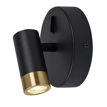 Aplica de perete pentru baie Rabalux KADIR metal, negru, aur, LED, 3W,4000K, 270Lm, IP44 - 75040