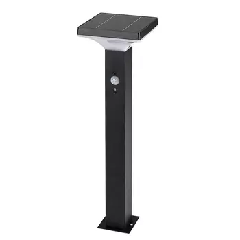 Lampadar solar de exterior cu senzor Rabalux GELEEN metal, plastic, negru, alb, LED, 3000K, 4W, 400lm, IP44 - 77045