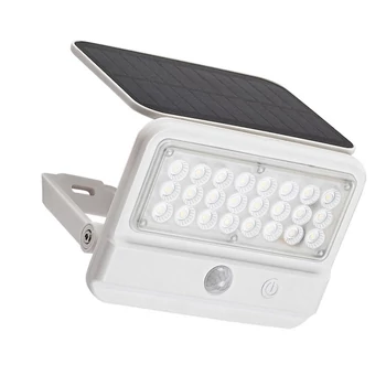 Aplica de perete solara de exterior cu senzor Rabalux FLAXTON plastic, alb, transparent, LED, 4000K, 7W, 700lm, IP54 - 77090