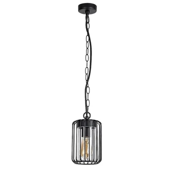Pendul exterior Rabalux TARPA metal, plastic, negru, transparent, E27, IP44 - 77107