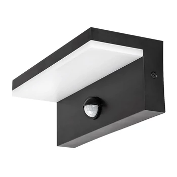 Aplica de perete exterioara cu senzor de miscare Rabalux ZARAGOZA plastic, negru, alb, LED, 9W, 800lm, 2700K-4000K-6500K, IP54 - 77115