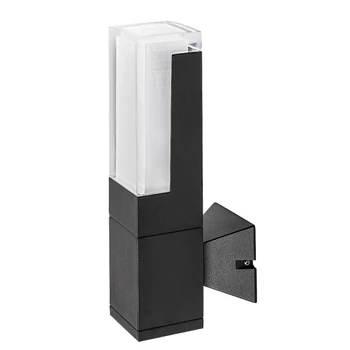 Aplica de perete exterioara Rabalux DARVAS metal, plastic, negru, transparent, LED, 7W, 450lm, 2700K-4000K-6000K, IP54 - 77126