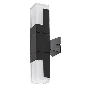 Aplica de perete exterioara Rabalux DARVAS metal, plastic, negru, transparent, LED, 12W, 830lm, 2700K-4000K-6000K, IP54 - 77127