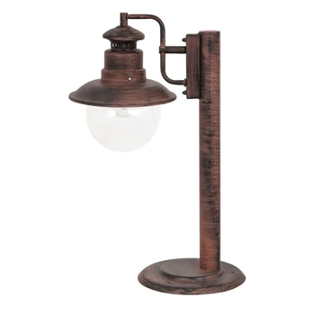 Stalp exterior Rabalux ODESSA E27 metal maro antic cu abajur plastic transparentstil vintage IP44 - 8165
