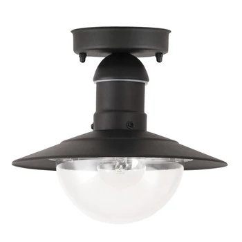 Plafoniera exterior Rabalux OSLO E27 metal negru cu abajur plastic transparentstil mediteran IP44 - 8716