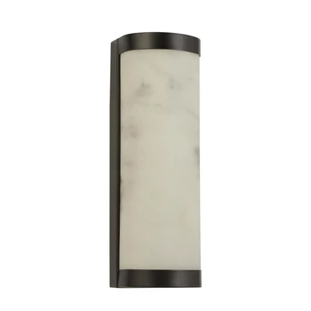 Aplica de perete Searchlight NILE metal, marmurs sticla, negru, alb, LED, 9W, 3000K, 299 Lm - 10887BK