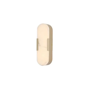 Aplica de perete Searchlight Opaline metal, plastic, auriu, alb, LED, 14W, 1207lm, 3000K, IP44 - 11138GO