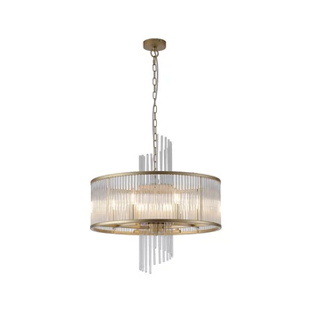 Pendul Searchlight Lara metal, sticla, auriu, transparent, E14, 60W - 11600-6GO
