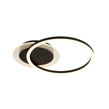 Plafoniera Searchlight Contour metal, negru, LED, 24W, 3245lm, 3000K - 13650BK