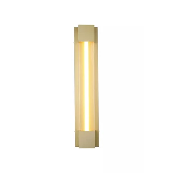 Aplica de perete exterior Searchlight Sacramento metal, acril, auriu, transparent, LED, 11W, 863lm, 3000K, IP44 - 17670GO