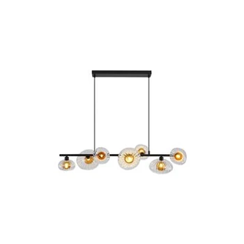Pendul Searchlight Sunbeam metal, sticla, negru, transparent, G9, 7W - 24123-7BK