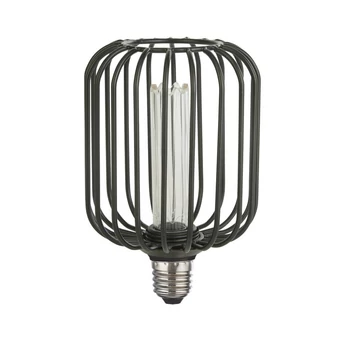 Bec Searchlight DRUM metal, negru, E27, 4.5W, 2700K, 320 Lm - 26005BK