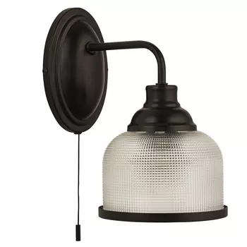 Aplica de perete Searchlight HIGHWORTH metal, sticla, negru, E27 - 2671-1BK