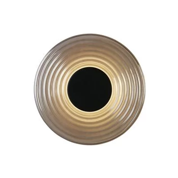 Aplica de perete Searchlight Cleo metal, sticla, negru, fumuriu, LED, 9.4W, 862lm, 3000K - 32210SM