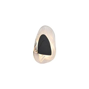 Aplica de perete Searchlight Destiny metal, sticla, negru, transparent, LED, 8W, 943lm, 3000K - 32983BK