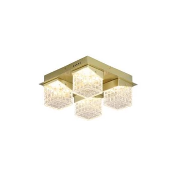 Plafoniera Searchlight Cuboid metal, acril, alama, transparent, LED, 10.25W, 4012lm, 3000K - 33640-4SB