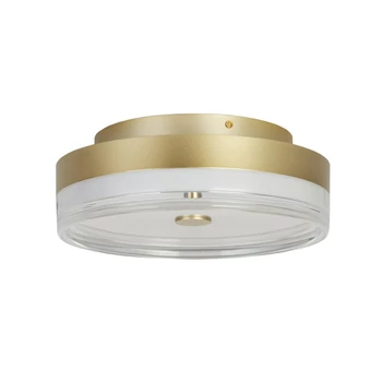 Plafoniera Searchlight CYPRUS metal, acril, auriu, alb, LED, 21W, 3000K, 1254 Lm - 42651-30GO