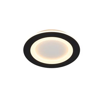 Plafoniera Searchlight Ringo metal, alb, negru, LED, 40W, 5263lm, 3000K-4500K-6500K - 44713BK