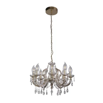 Candelabru exterior Searchlight UTAH metal, acril, cristal, auriu, transparent,E14 - 44761-8GO