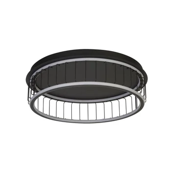 Plafoniera Searchlight CIRCOLO metal, plastic, negru, alb, LED, 3000K, 46W, 861lm - 54216-1BK