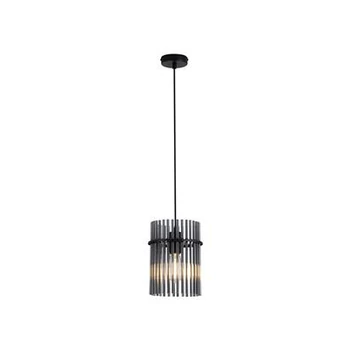 Pendul Searchlight Swizzle metal, sticla, negru, fumuriu, E27, 60W - 55620SM